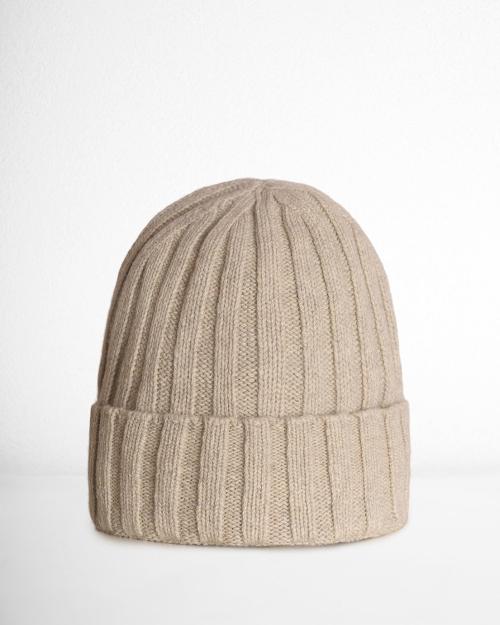 Cappellino a coste in puro cashmere
