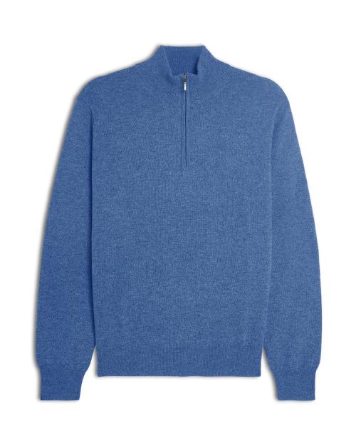 Maglia uomo in cashmere con mezza zip
