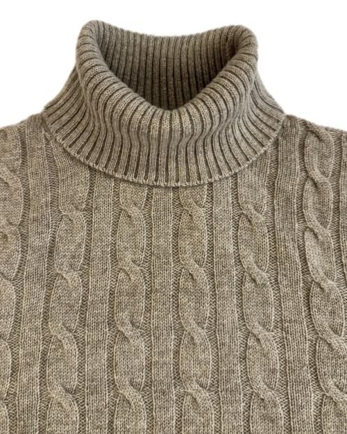 Dolcevita uomo in cashmere 4 fili a treccia