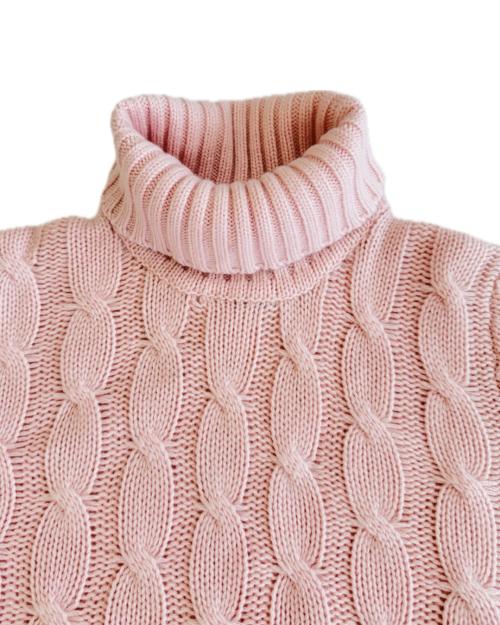Dolcevita donna in cashmere 6 fili a treccia
