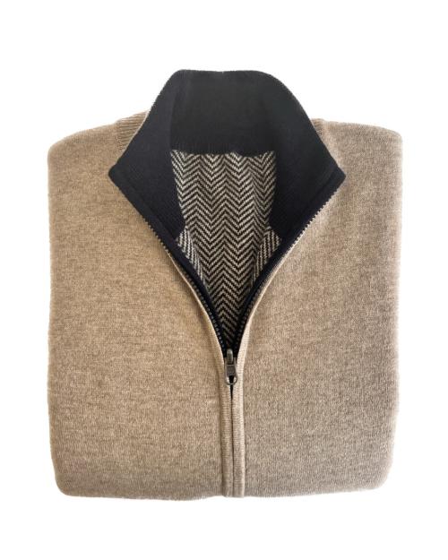 Giacca uomo reversibile in cashmere a spigato