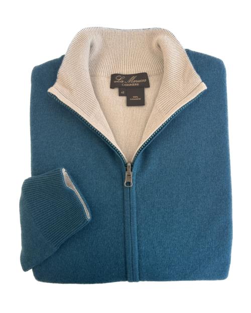 Giacca uomo reversibile in cashmere con zip