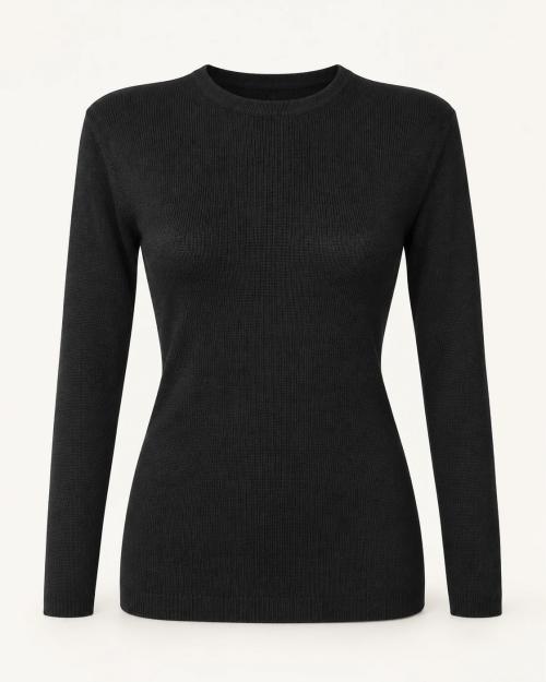 Maglia girocollo nera