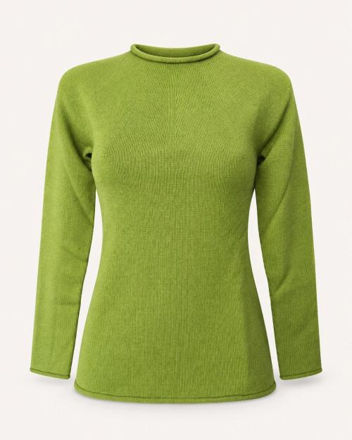 Maglia verde con maniche raglan