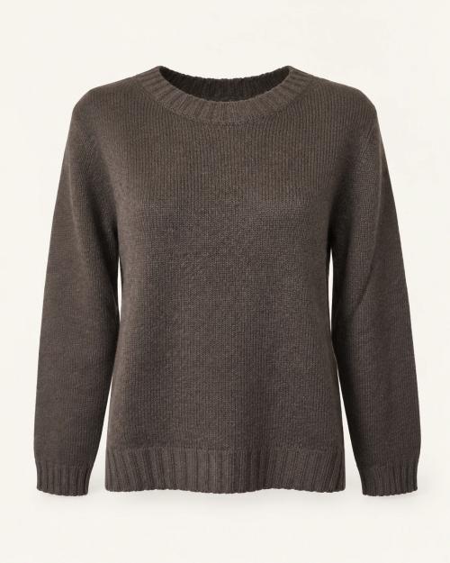 Maglia girocollo tortora