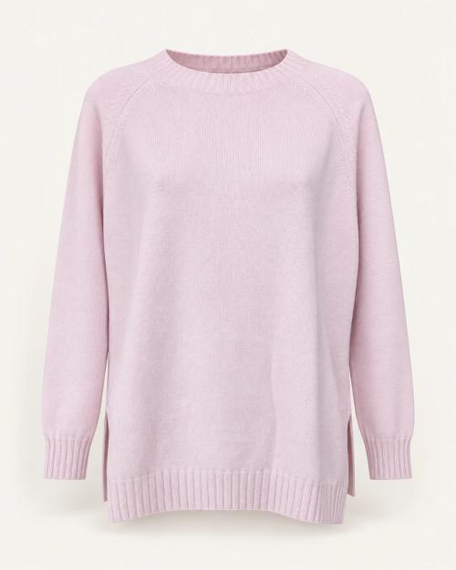 Maglia rosa con maniche raglan